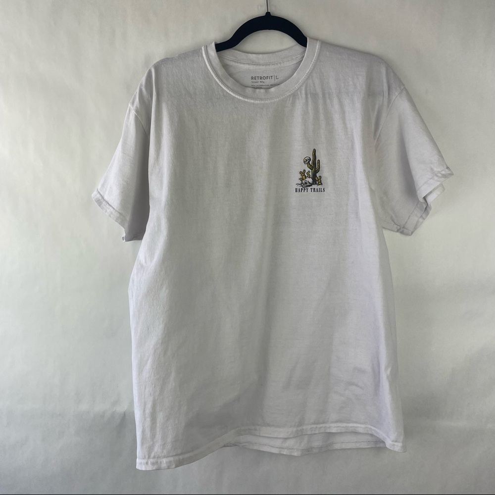 Retrofit White Graphic Tee Mens Size L